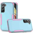 For Samsung Galaxy S22 5G TPU + PC Shockproof Phone Case(Grey Green+Pink) - 1