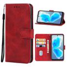 Leather Phone Case For Tecno Camon 18 / 18P(Red) - 1