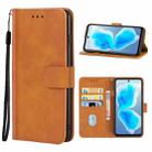 Leather Phone Case For Tecno Camon 18 / 18P(Brown) - 1