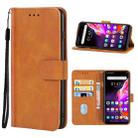 Leather Phone Case For Infinix Hot 10s(Brown) - 1