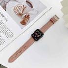 Genuine Leather Watch Band For Apple Watch Series 8&7 41mm / SE 2&6&SE&5&4 40mm / 3&2&1 38mm(Light Pink) - 1