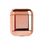 For AirPods 1/2 Electroplated PC Earphones Shockproof Protective Case(Rose Gold) - 1