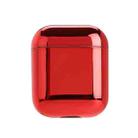 For AirPods 1/2 Electroplated PC Earphones Shockproof Protective Case(Red) - 1