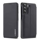 For Samsung Galaxy S22 5G LC.IMEEKE Hon Ancient Series Horizontal Flip Leather Phone Case(Black) - 1