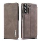 For Samsung Galaxy S22 5G LC.IMEEKE Hon Ancient Series Horizontal Flip Leather Phone Case(Coffee) - 1