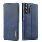 For Samsung Galaxy S22+ 5G LC.IMEEKE Hon Ancient Series Horizontal Flip Leather Phone Case(Blue) - 1