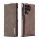 For Samsung Galaxy S22 Ultra 5G LC.IMEEKE Hon Ancient Series Horizontal Flip Leather Phone Case(Coffee) - 1