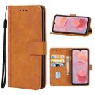 Leather Phone Case For Ulefone Note 12P(Brown) - 1