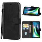 Leather Phone Case For Motorola Moto Defy 2021(Black) - 1