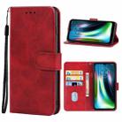 Leather Phone Case For Motorola Moto Defy 2021(Red) - 1