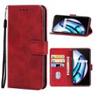 Leather Phone Case For OPPO Realme Q3s(Red) - 1