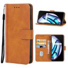 Leather Phone Case For OPPO Realme Q3s(Brown) - 1