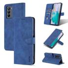 For vivo T1 5G AZNS Skin Feel Calf Texture Horizontal Flip Leather Phone Case(Blue) - 1