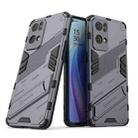 For OPPO Reno7 Pro 5G Punk Armor 2 in 1 PC + TPU Shockproof Phone Case with Invisible Holder(Grey) - 1