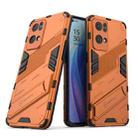 For OPPO Reno7 Pro 5G Punk Armor 2 in 1 PC + TPU Shockproof Phone Case with Invisible Holder(Orange) - 1
