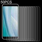 50 PCS 0.26mm 9H 2.5D Tempered Glass Film For Sharp Aquos Sense 3 - 1