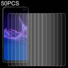 50 PCS 0.26mm 9H 2.5D Tempered Glass Film For Sharp Aquos Sense 4 Plus - 1