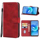 For OPPO A95 5G Leather Phone Case(Red) - 1