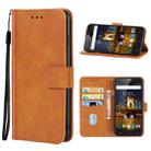 For CUBOT Max 3 Leather Phone Case(Brown) - 1