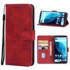 For CUBOT Note 9 Leather Phone Case(Red) - 1