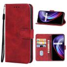 For OPPO Realme V11s 5G Leather Phone Case(Red) - 1