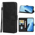 For OPPO Reno7 SE 5G Leather Phone Case(Black) - 1