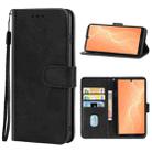 For Sharp Aquos Sense 4 Leather Phone Case(Black) - 1