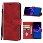 For Sharp Aquos Sense 4 Plus Leather Phone Case(Red) - 1