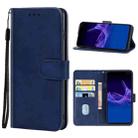 For Sharp Aquos Sense 4 Plus Leather Phone Case(Blue) - 1