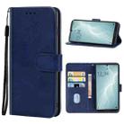 For Sharp Aquos Sense 4 Lite Leather Phone Case(Blue) - 1