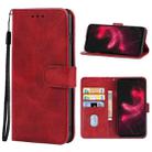 For Sharp Aquos Zero 5G Basic Leather Phone Case(Red) - 1