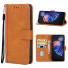 For Tecno Camon 18 P Leather Phone Case(Brown) - 1