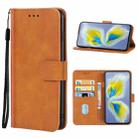 For Tecno Camon 18 Premier Leather Phone Case(Brown) - 1