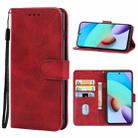 For Xiaomi Redmi Note 11 4G Global Leather Phone Case(Red) - 1