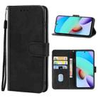 For Xiaomi Redmi Note 11 4G Global Leather Phone Case(Black) - 1