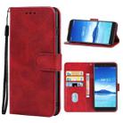 Leather Phone Case For Alcatel 7(Red) - 1