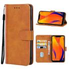 Leather Phone Case For BQ Vsmart Joy 1 Plus(Brown) - 1