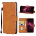 Leather Phone Case For DOOGEE X60L(Brown) - 1