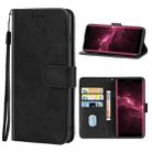 Leather Phone Case For DOOGEE X60L(Black) - 1