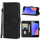 Leather Phone Case For Infinix Itel A35(Black) - 1