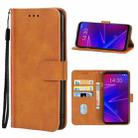 Leather Phone Case For Meizu 16X(Brown) - 1