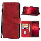 Leather Phone Case For Motorola Moto Z3(Red) - 1