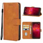 Leather Phone Case For Motorola Moto Z3(Brown) - 1