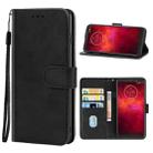 Leather Phone Case For Motorola Moto Z3(Black) - 1