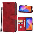 Leather Phone Case For Tecno spark 8(Red) - 1