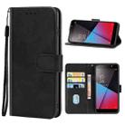 Leather Phone Case For Vodafone Smart N9 Lite(Black) - 1