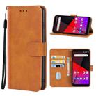 Leather Phone Case For Vodafone Smart X9(Brown) - 1