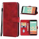 Leather Phone Case For Wiko View Go(Red) - 1