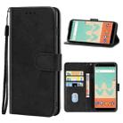 Leather Phone Case For Wiko View Go(Black) - 1