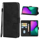 Leather Phone Case For Infinix Hot 10 Play / Smart 5 India X688B(Black) - 1